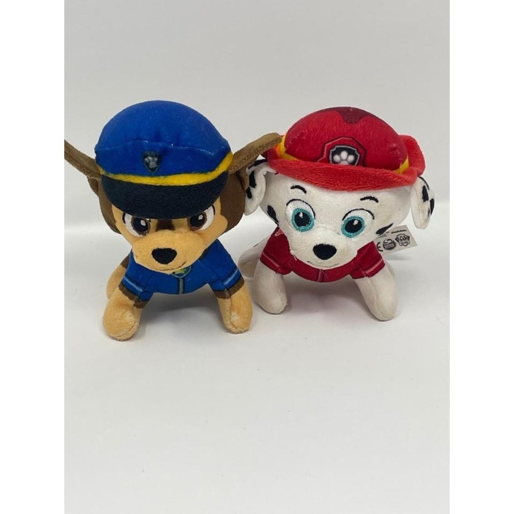 Paw Patrol Chase and Marshall Plush Stuffed Animal Toy Set of 2 Nickelodeon 5"